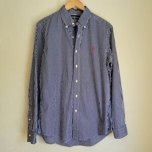 Ralph Lauren Men's Blue Striped Shirt